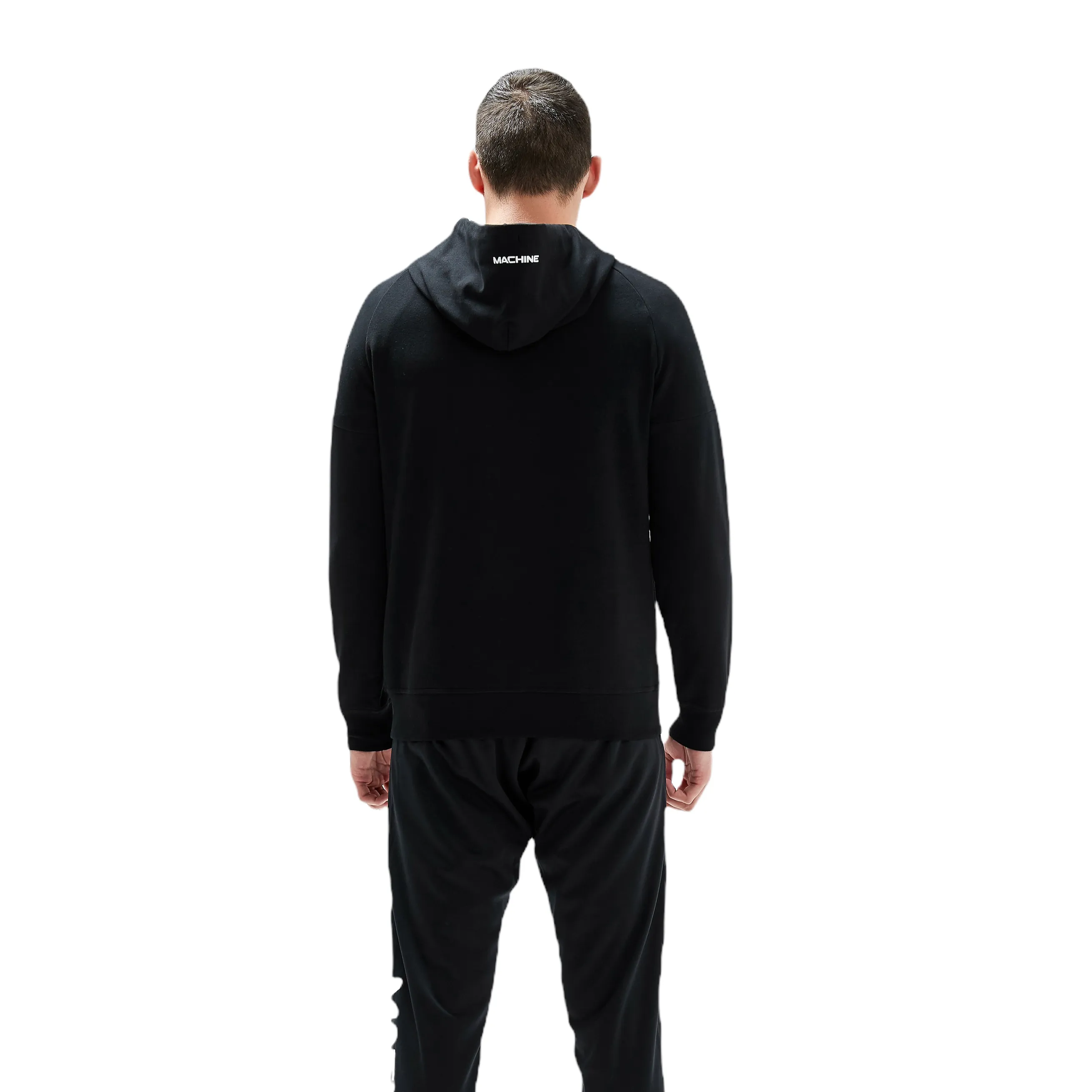 Great Jones Full Zip Cotton Hoodies in Black
