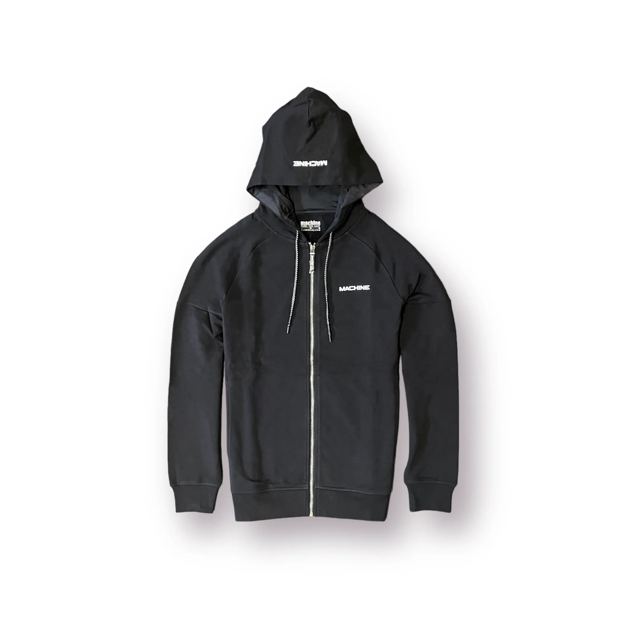 Great Jones Full Zip Cotton Hoodies in Black