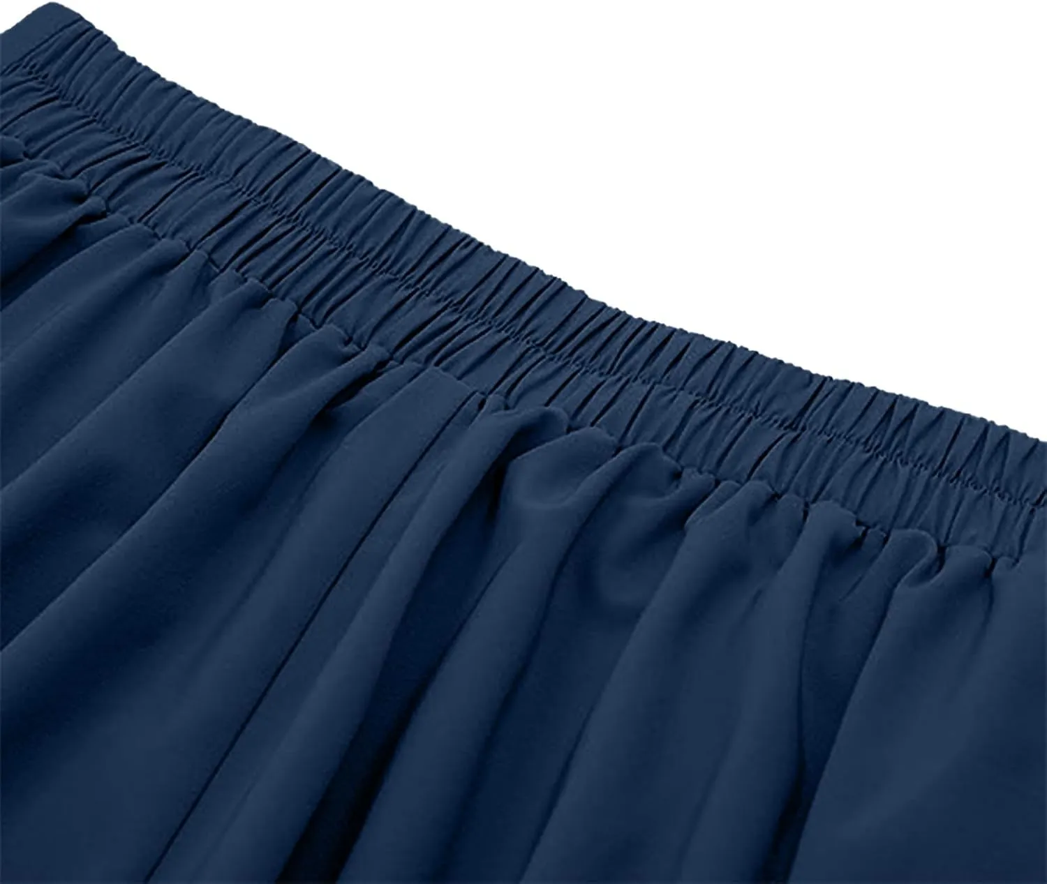 High Waisted Skirt for Women Flowy Pleated Ruched Long Skirt Ladies Casual Button Waisted Swing Midi Skirt with Pocket
