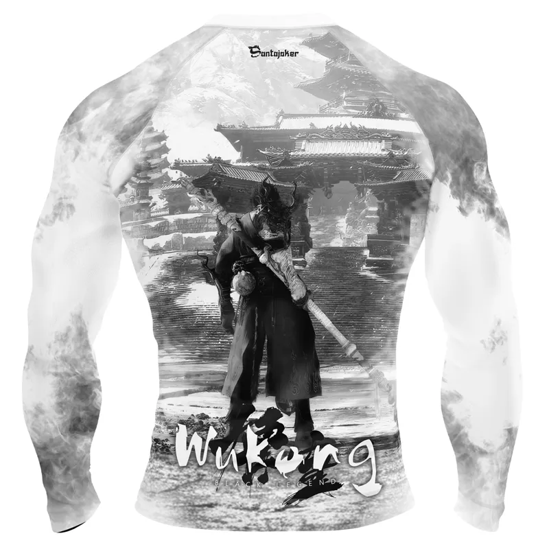 Inferno Gaze Monkey King Men's Long Sleeve Rash Guard