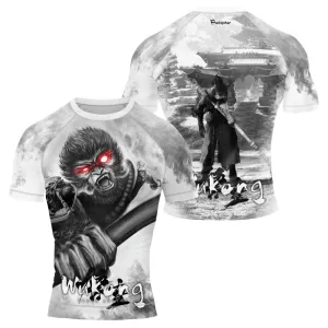 Inferno Gaze Monkey King Men's Short Sleeve Rash Guard