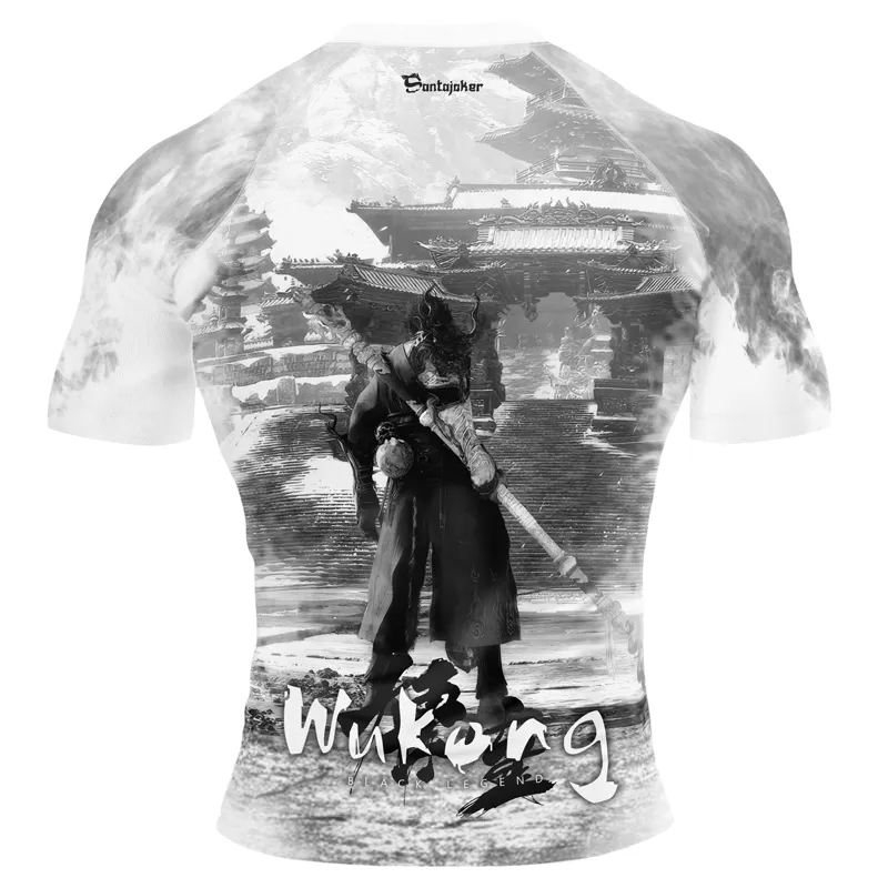 Inferno Gaze Monkey King Men's Short Sleeve Rash Guard