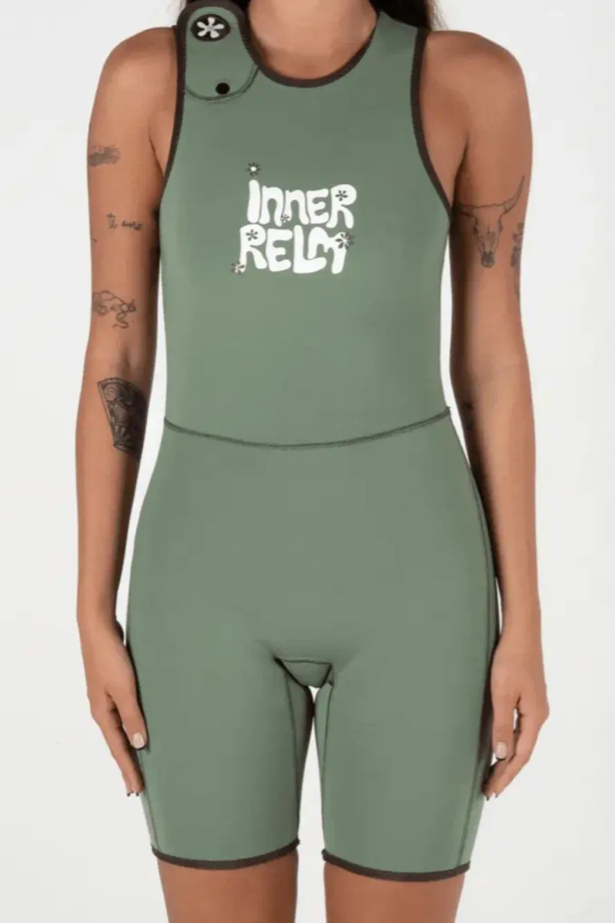 Inner Relm Reverse 2in1 Short Jane | Coco/Green