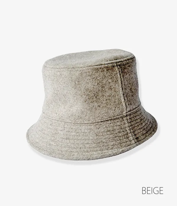 INTERIM/HEAVY WOOL CASHMERE TRICOTINE BUCKET HAT
