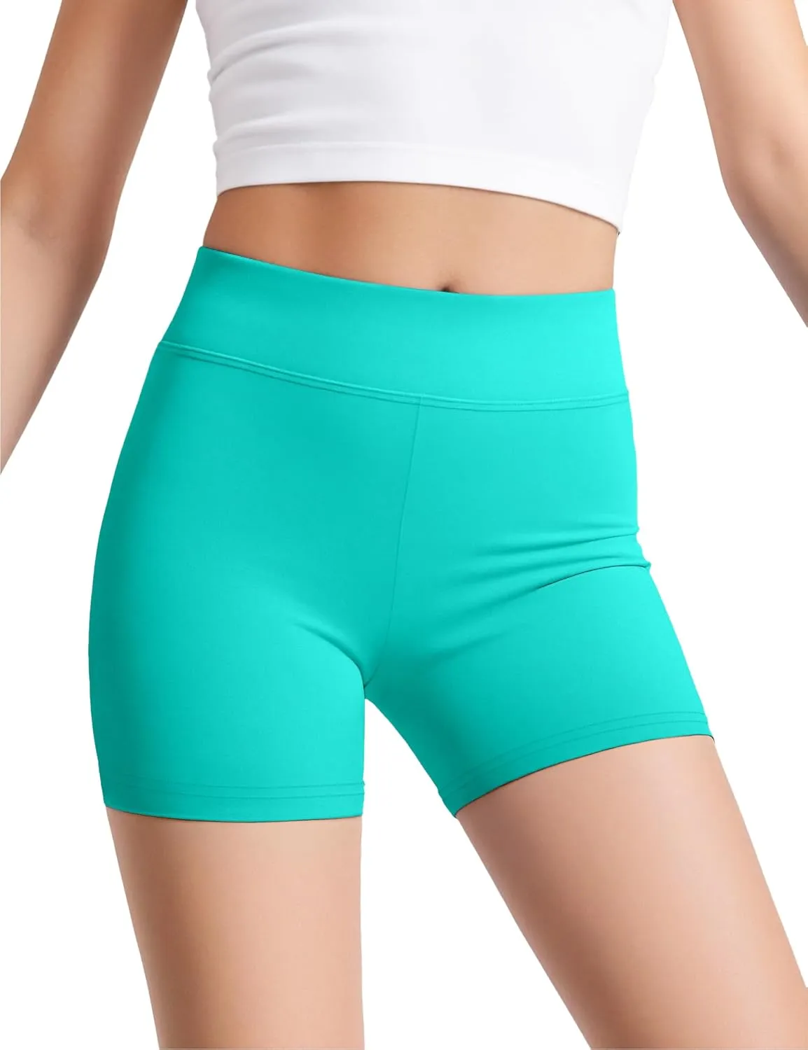 JOCMIC 3 Pack Girls Athletic Shorts Dance Gymnastics Yoga Running for Kids 4-12 Years