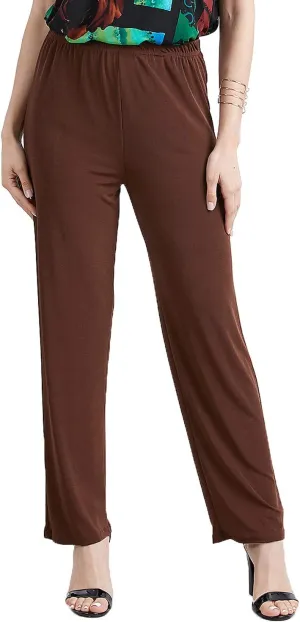Jostar Women's Elastic Waist Pants  Plus Size Pull On Stretch Basic Soft Casual Trouser