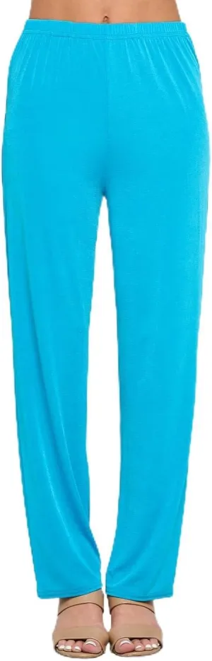 Jostar Women's Elastic Waist Pants  Pull On Stretch Basic Soft Casual Trouser
