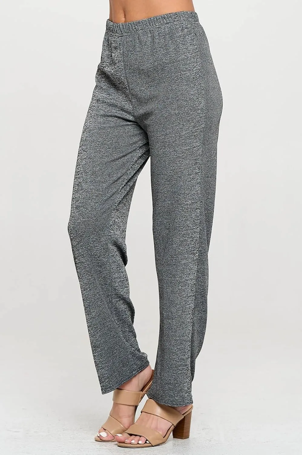 Jostar Women's Elastic Waist Pants  Pull On Stretch Basic Soft Casual Trouser