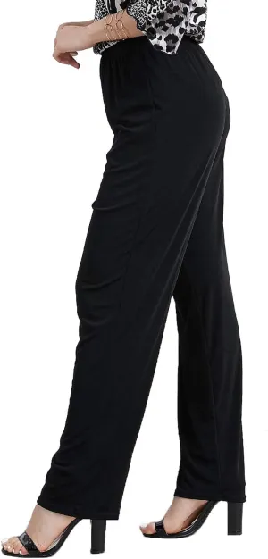 Jostar Women's Elastic Waist Pants  Pull On Stretch Basic Soft Casual Trouser