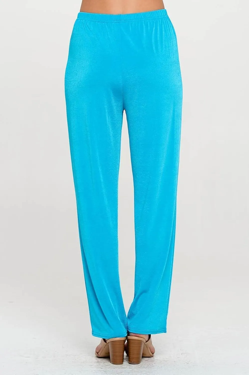 Jostar Women's Elastic Waist Pants  Pull On Stretch Basic Soft Casual Trouser