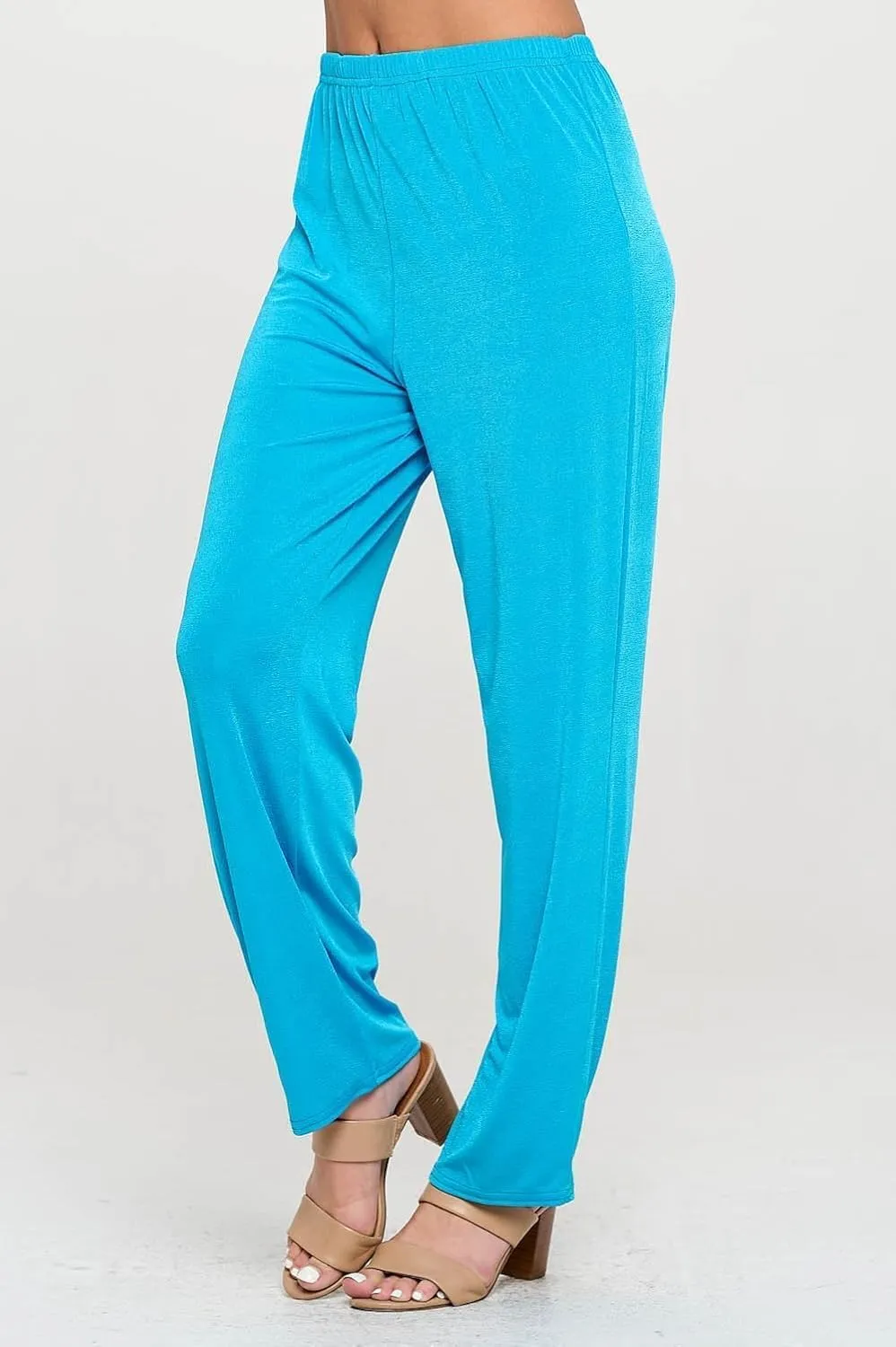 Jostar Women's Elastic Waist Pants  Pull On Stretch Basic Soft Casual Trouser