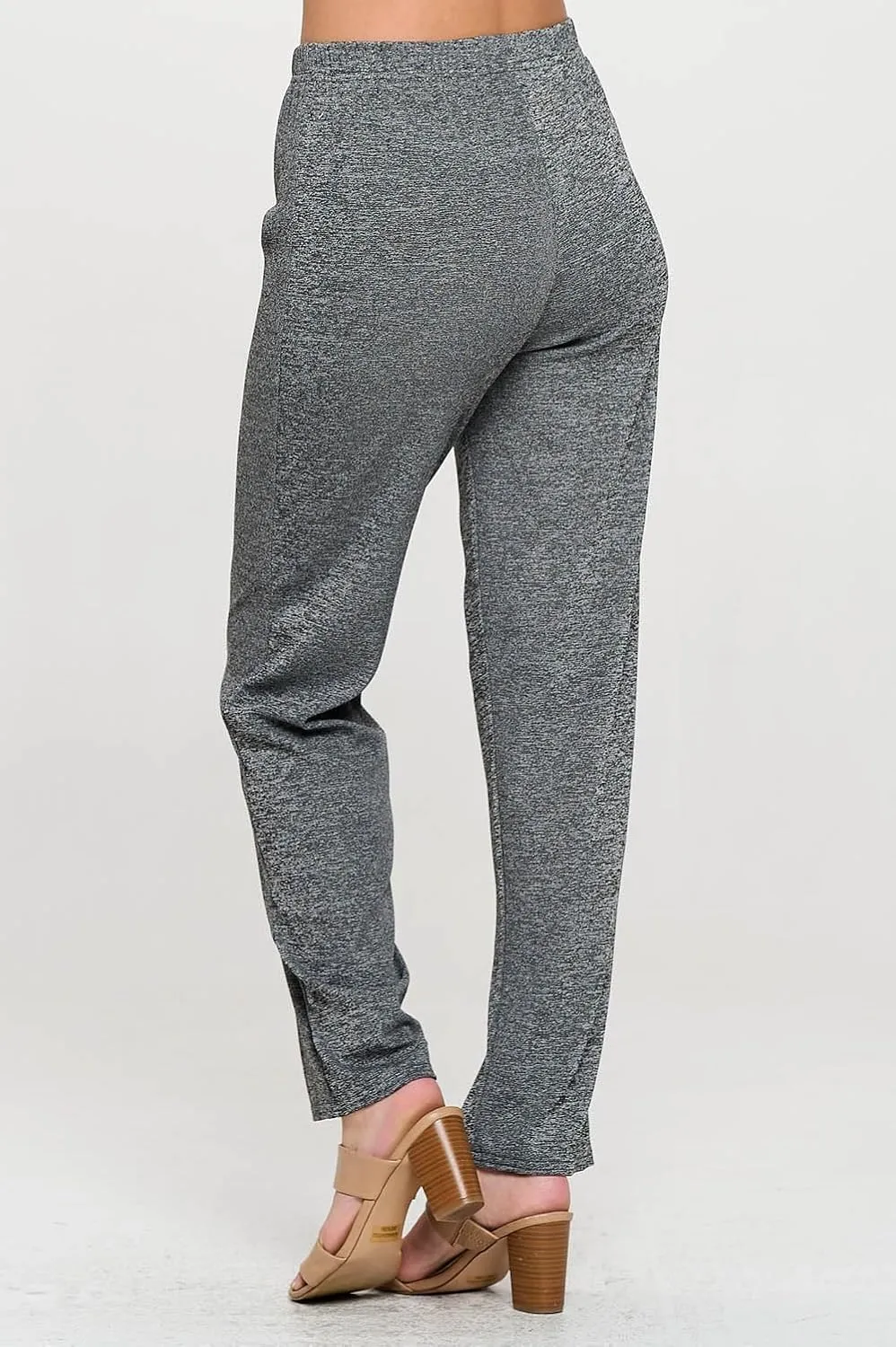 Jostar Women's Elastic Waist Pants  Pull On Stretch Basic Soft Casual Trouser