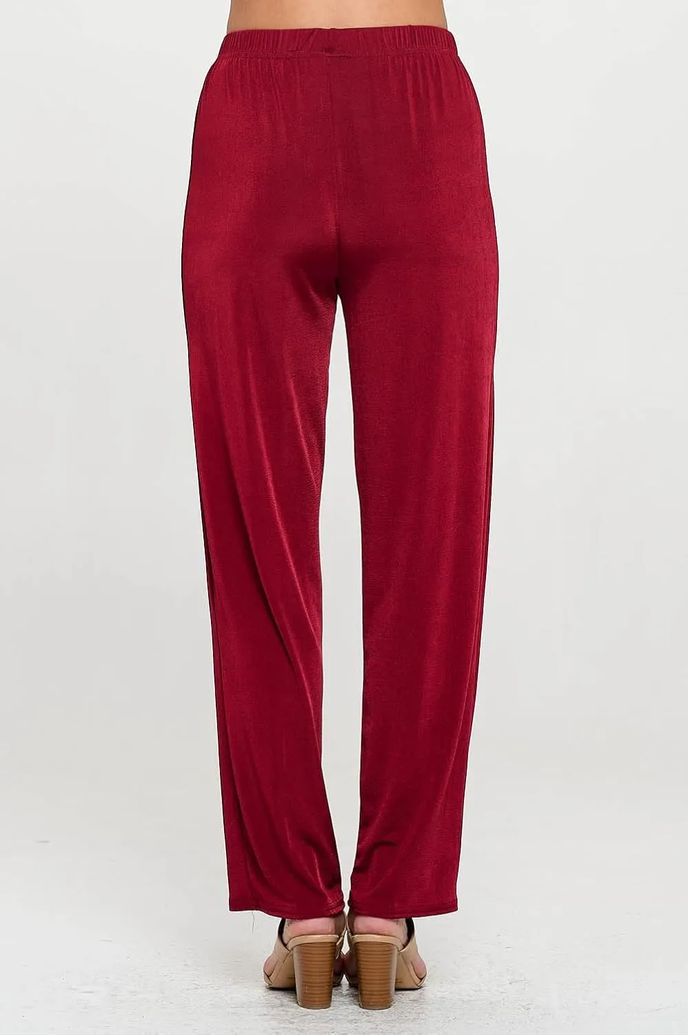 Jostar Women's Elastic Waist Pants  Pull On Stretch Basic Soft Casual Trouser
