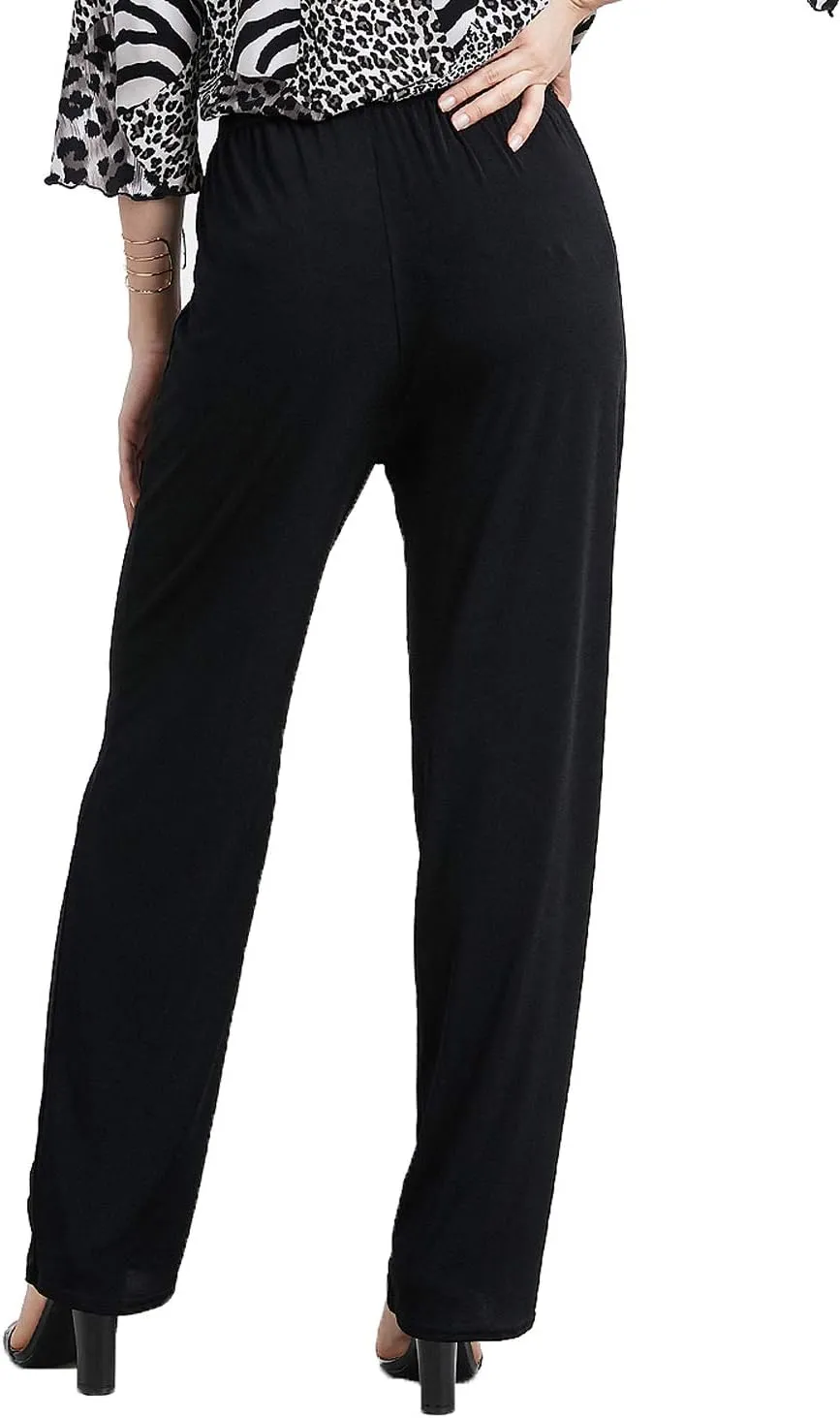Jostar Women's Elastic Waist Pants  Pull On Stretch Basic Soft Casual Trouser