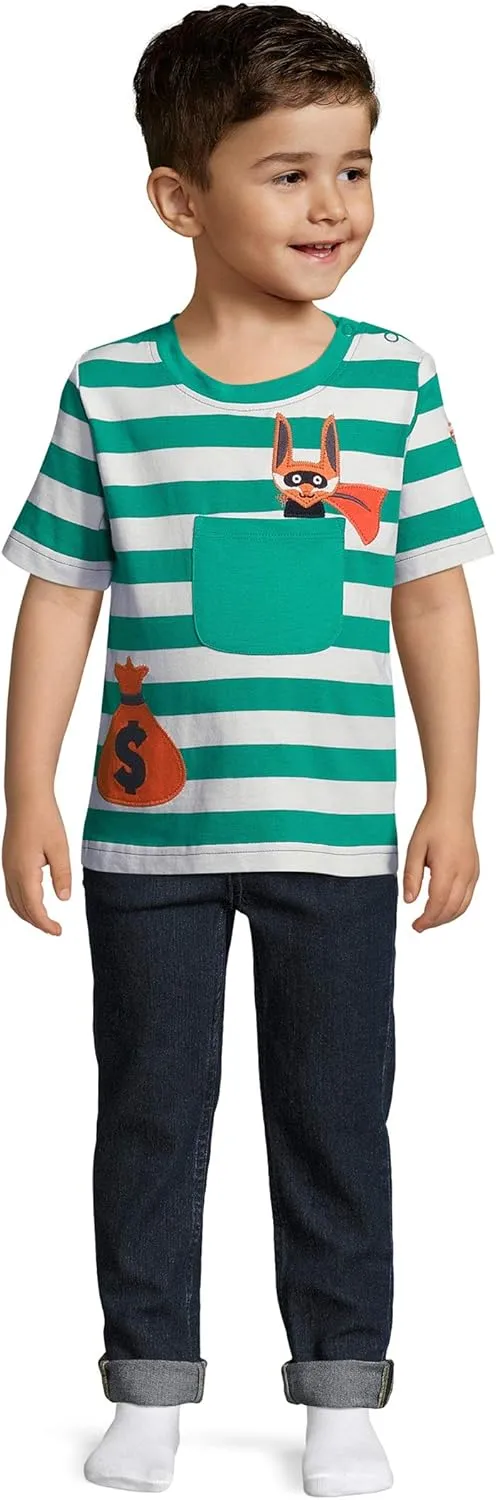 kIDio Organic Cotton Applique Baby Infant Toddler T-Shirt - Boy Girl Tee - Short Sleeve (0-4 Years)