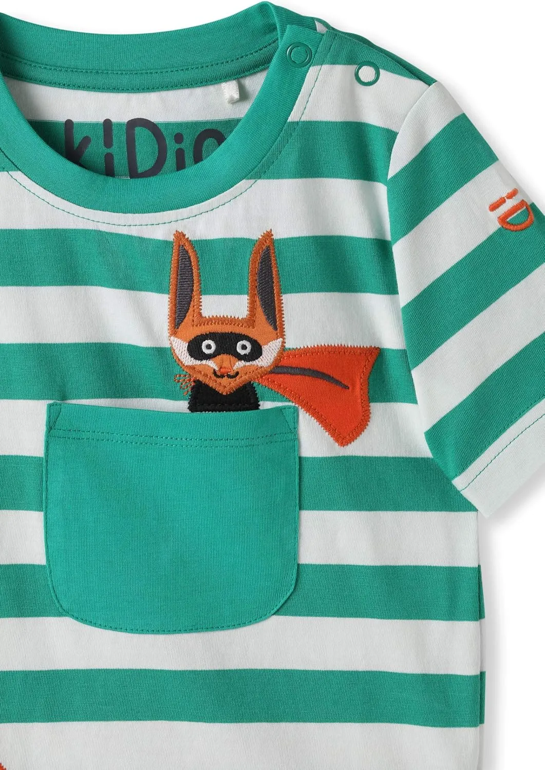 kIDio Organic Cotton Applique Baby Infant Toddler T-Shirt - Boy Girl Tee - Short Sleeve (0-4 Years)