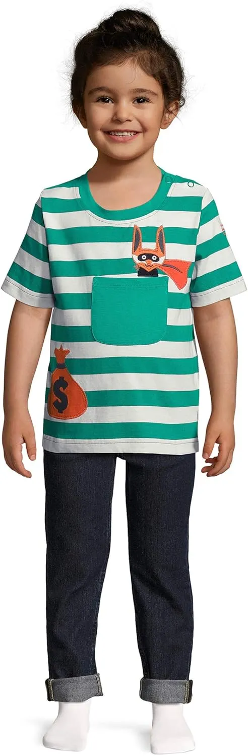 kIDio Organic Cotton Applique Baby Infant Toddler T-Shirt - Boy Girl Tee - Short Sleeve (0-4 Years)