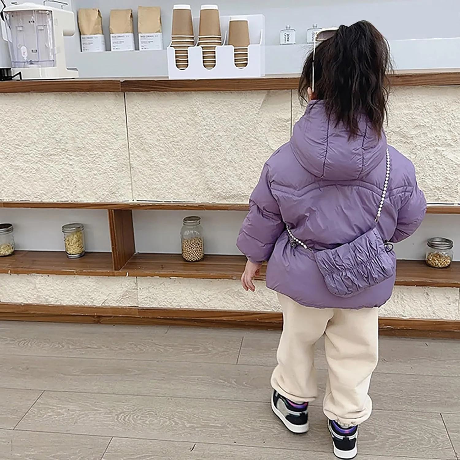 Kids Toddler Baby Girls Boys Winter Warm Thick Solid Cotton Long Sleeve Padded Jacket Coat Clothes Girls