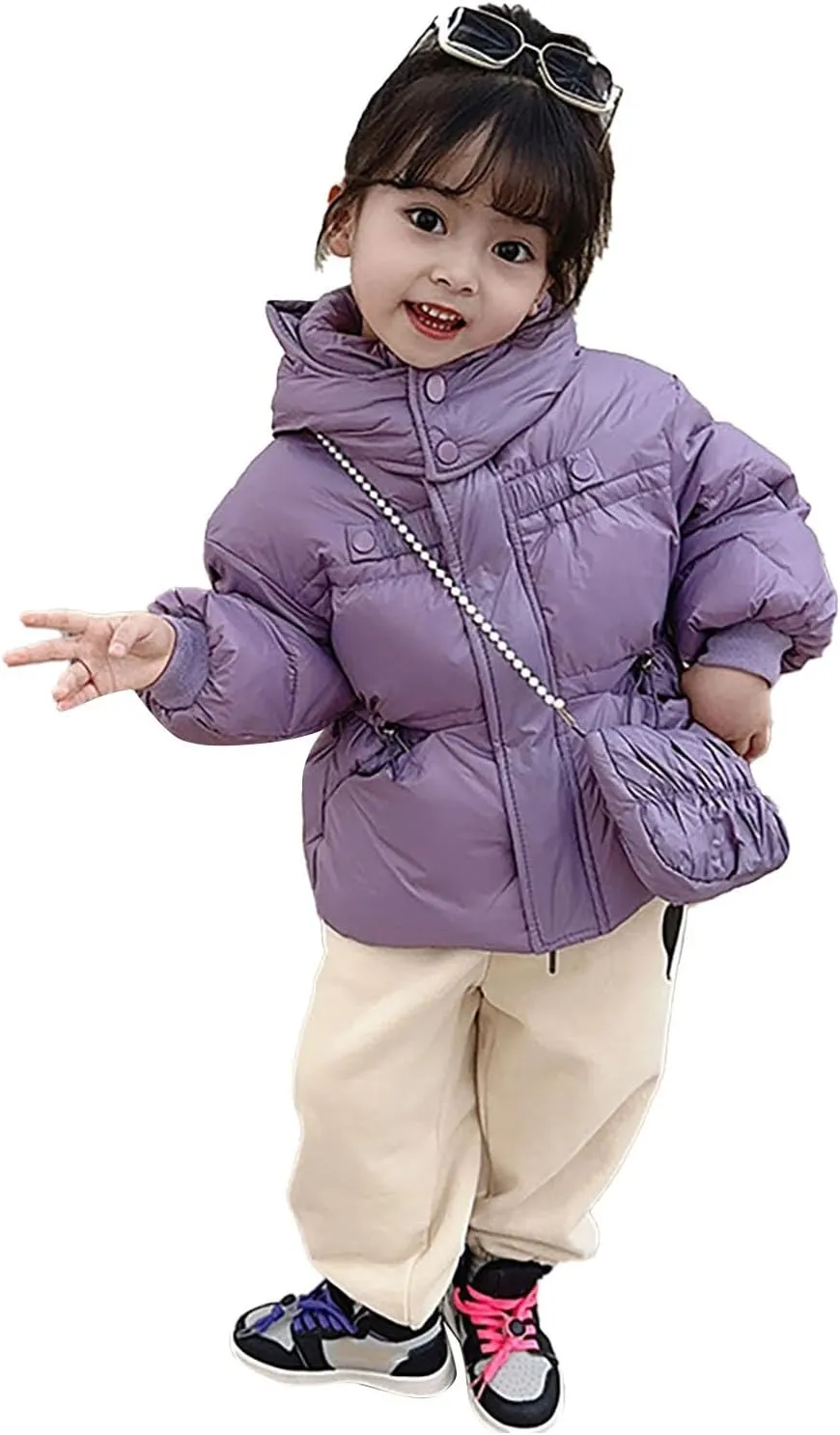 Kids Toddler Baby Girls Boys Winter Warm Thick Solid Cotton Long Sleeve Padded Jacket Coat Clothes Girls