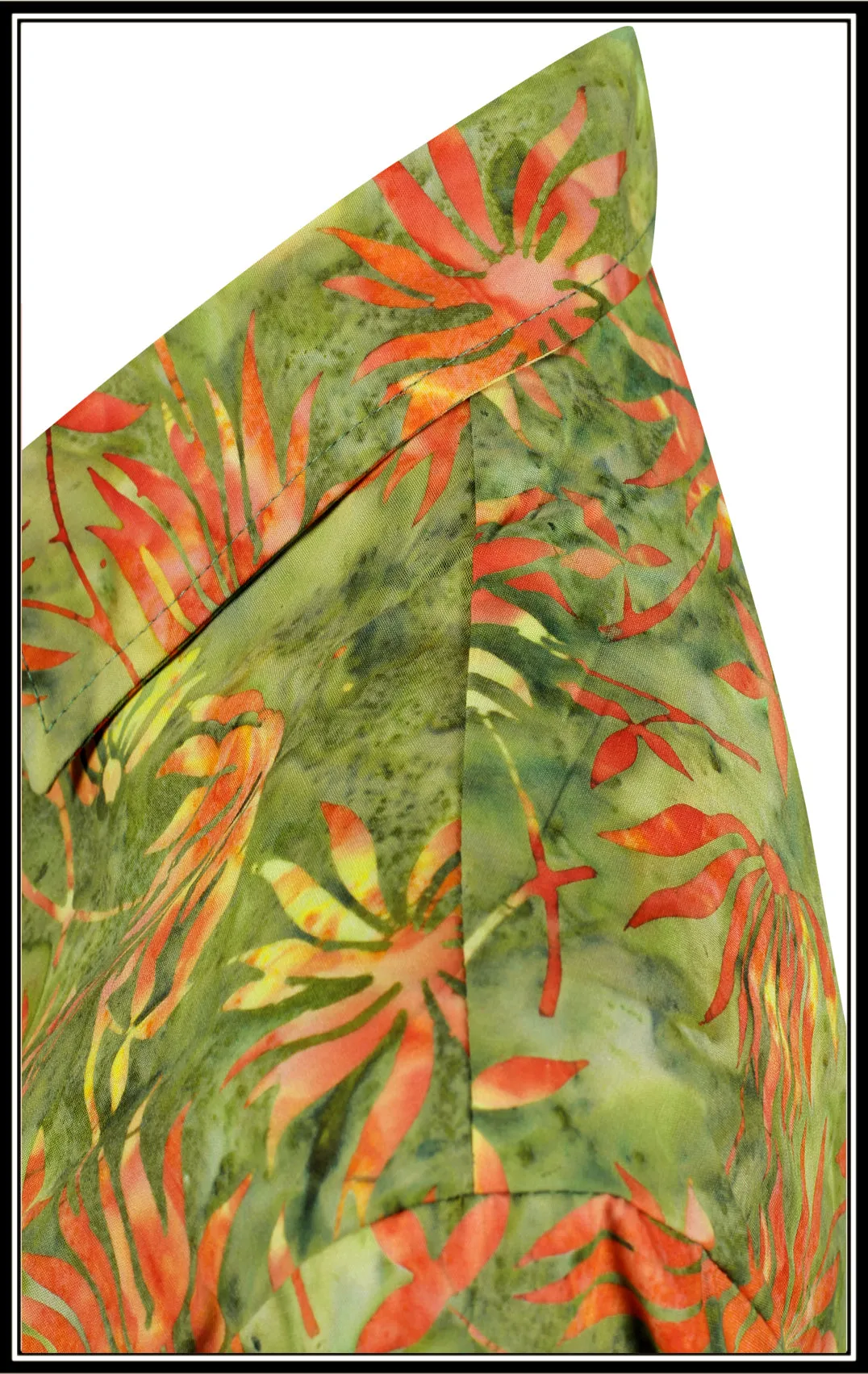LA LEELA Women's Beach Button Down Short Sleeve Casual Floral hand printed 100% cotton Blouse Green