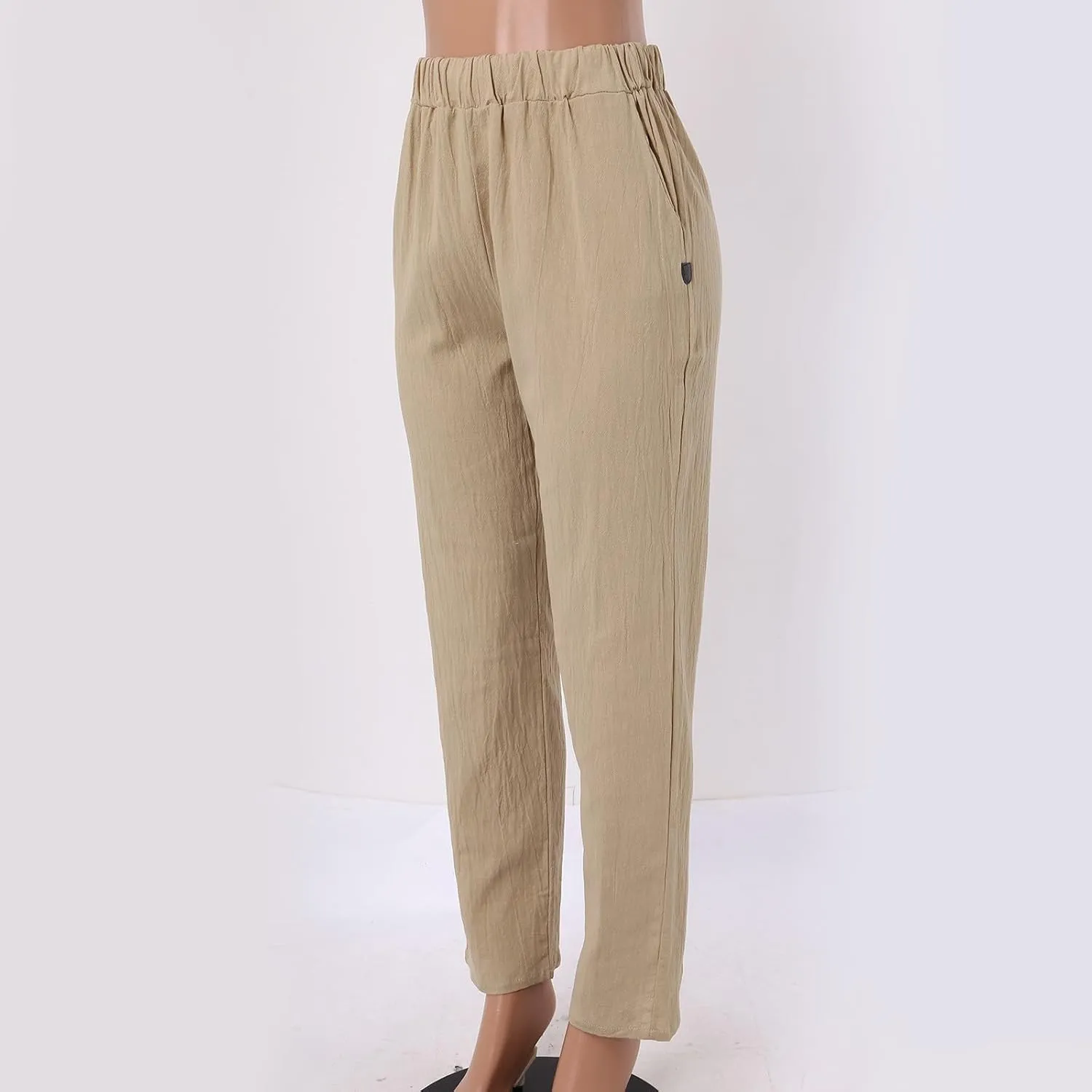 LCMTWX Casual Pants for Women with Pockets Loose Women Waist Pants Long Straight Women's Casual Pants Womens Clothing Black