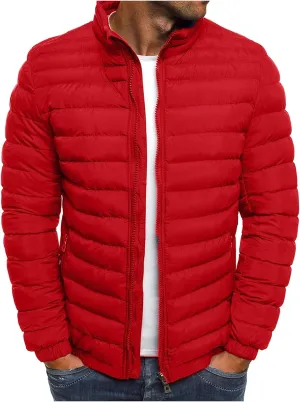 Leisure and Size Blouse Coat Pocket Plus Winter Men's Cotton-Padded Top Autumn Zip Jacket Men's Down Jackets &