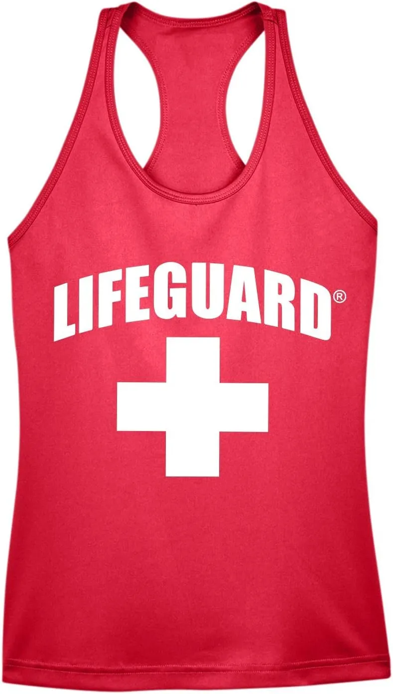 LIFEGUARD Officially Licensed Workout Active Racerback Tank Moisture Wicking Ladies, Women. Ideal for Yoga, Gym, Fitness.