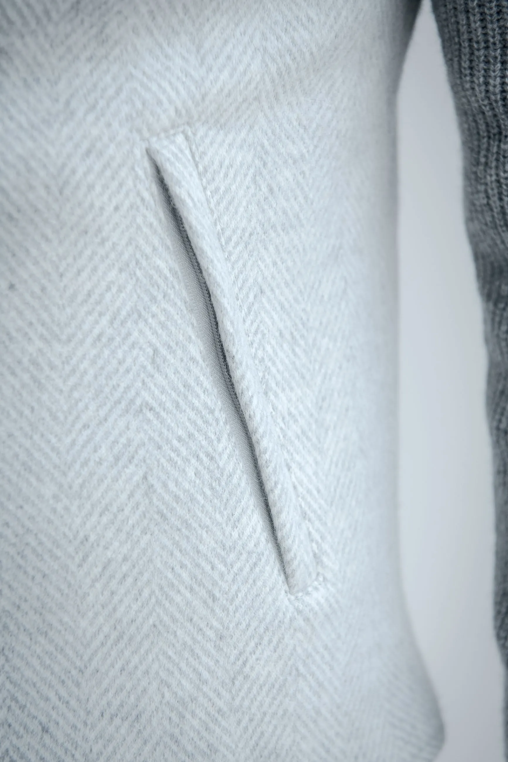 Light grey alcantara reversible vest  Made in Italy