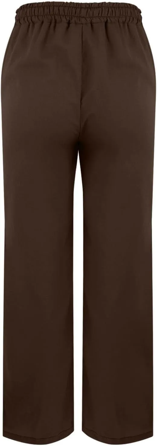 Linen Pants Women Cropped High Waisted Straight Leg Lounge Pants Lightweight Summer Split Beach Capris with Pockets
