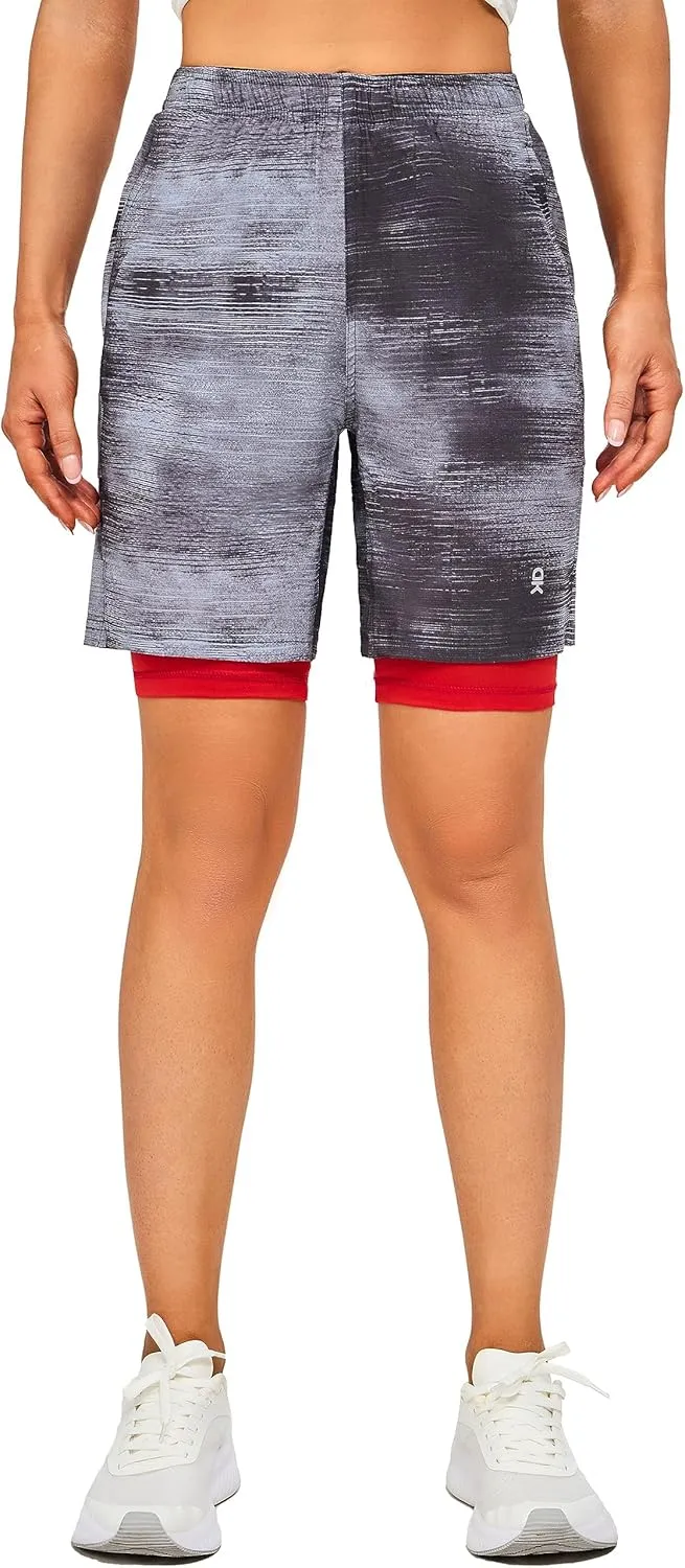 Little Donkey Andy Womens Quick Dry Board Shorts 9" Lightweight Stretch Swim Beach Shorts with Liner and Pockets