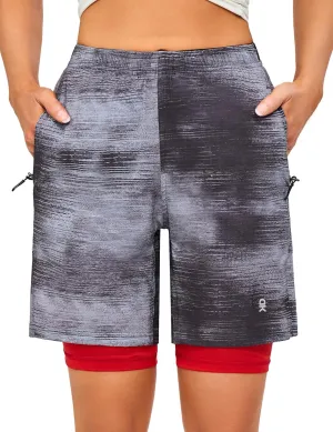 Little Donkey Andy Womens Quick Dry Board Shorts 9" Lightweight Stretch Swim Beach Shorts with Liner and Pockets