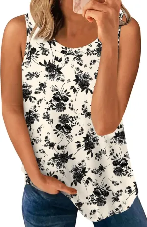 LONGYUAN Womens Tank Tops 2025 Casual Tunics Loose Sleeveless Summer Tops Basic Ladies Tee Shirts M-3XL