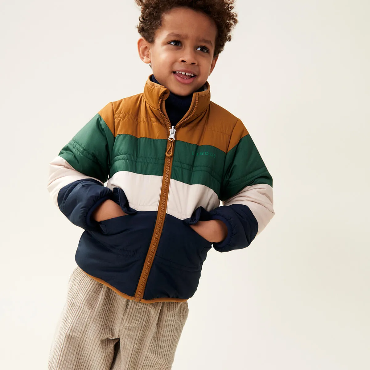 Maxson Reversible Jacket in Classic Navy Multi Mix by Liewood - Last Ones In Stock - 6-8 Years