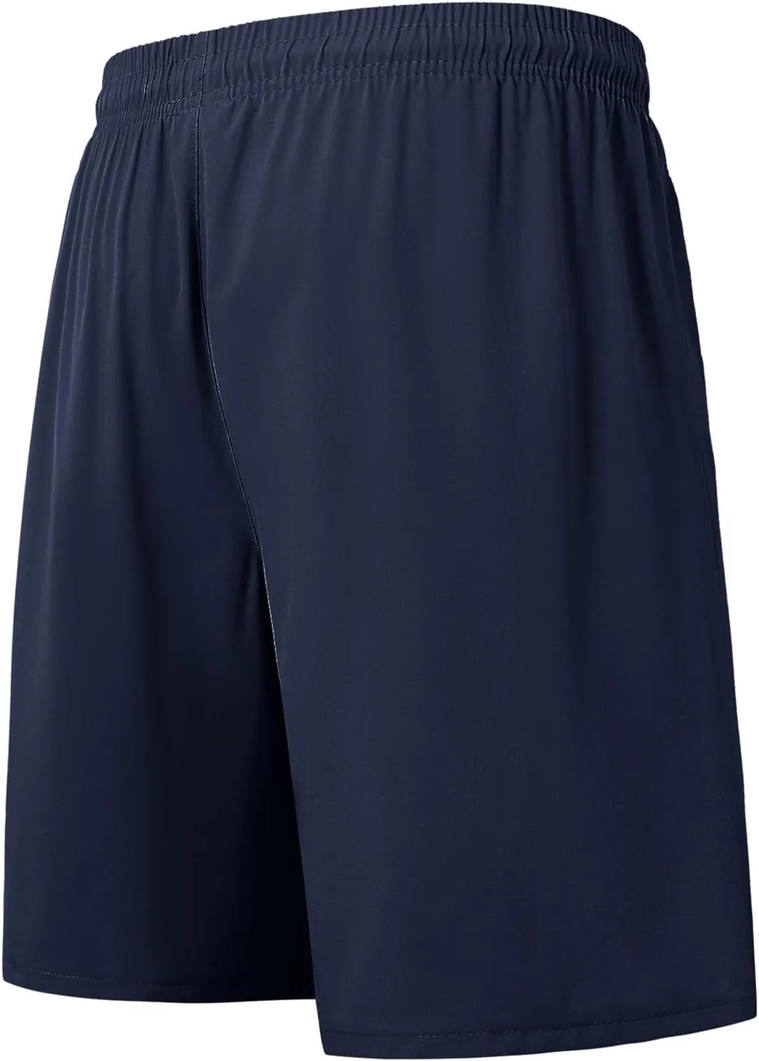 Men's Athletic Hiking Shorts Quick-Dry Waterproof Drawstring Short Reflective Stripe Ice Silk Pant with Zipper Pocket