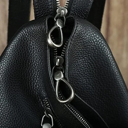 Men's Chest Bag Soft Casual Messenger Outdoor Riding Back Shoulder Female Baby Bag (A 34 * 20 * 8.5cm)