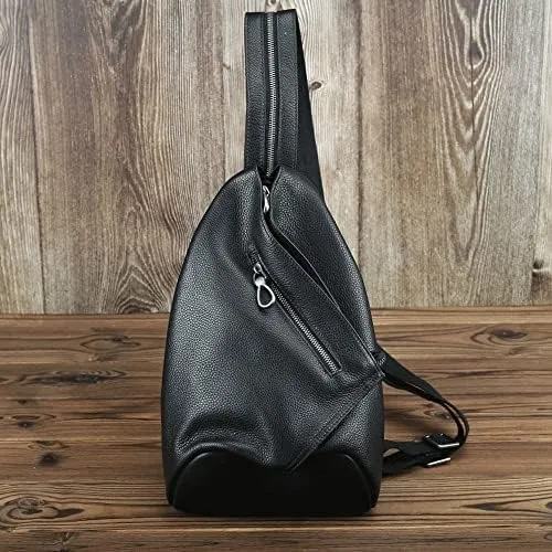 Men's Chest Bag Soft Casual Messenger Outdoor Riding Back Shoulder Female Baby Bag (A 34 * 20 * 8.5cm)