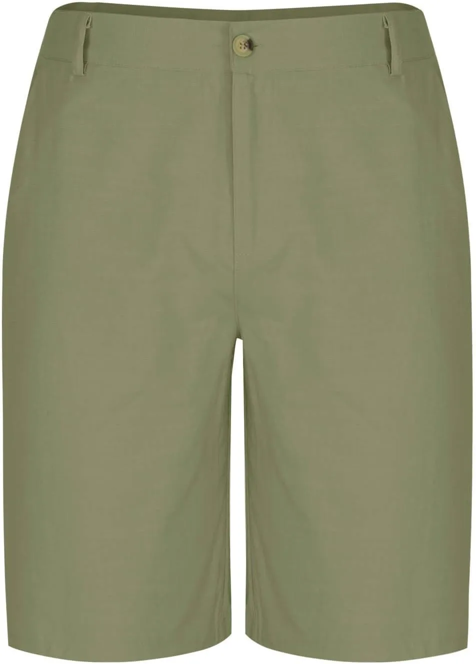 Mens Cotton Linen Shorts Flat Front Business Casual Dress Pants Button Up Elastic Waist Summer Beach Slim Fit Short