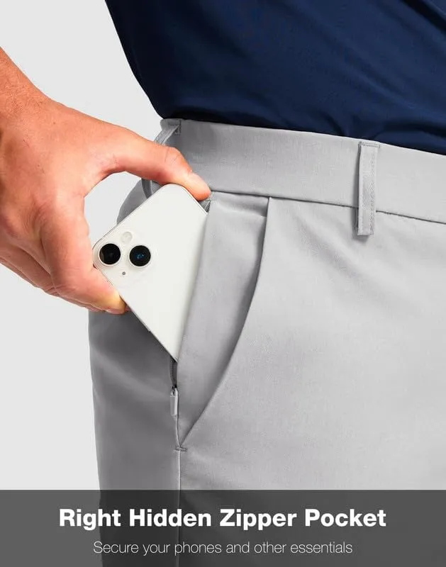 Men's Golf Shorts with 5 Pockets 11" Inseam Stretch Quick Dry Casual Work Dress Shorts for Men