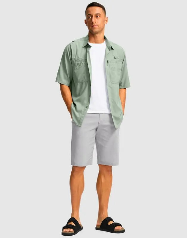 Men's Golf Shorts with 5 Pockets 11" Inseam Stretch Quick Dry Casual Work Dress Shorts for Men