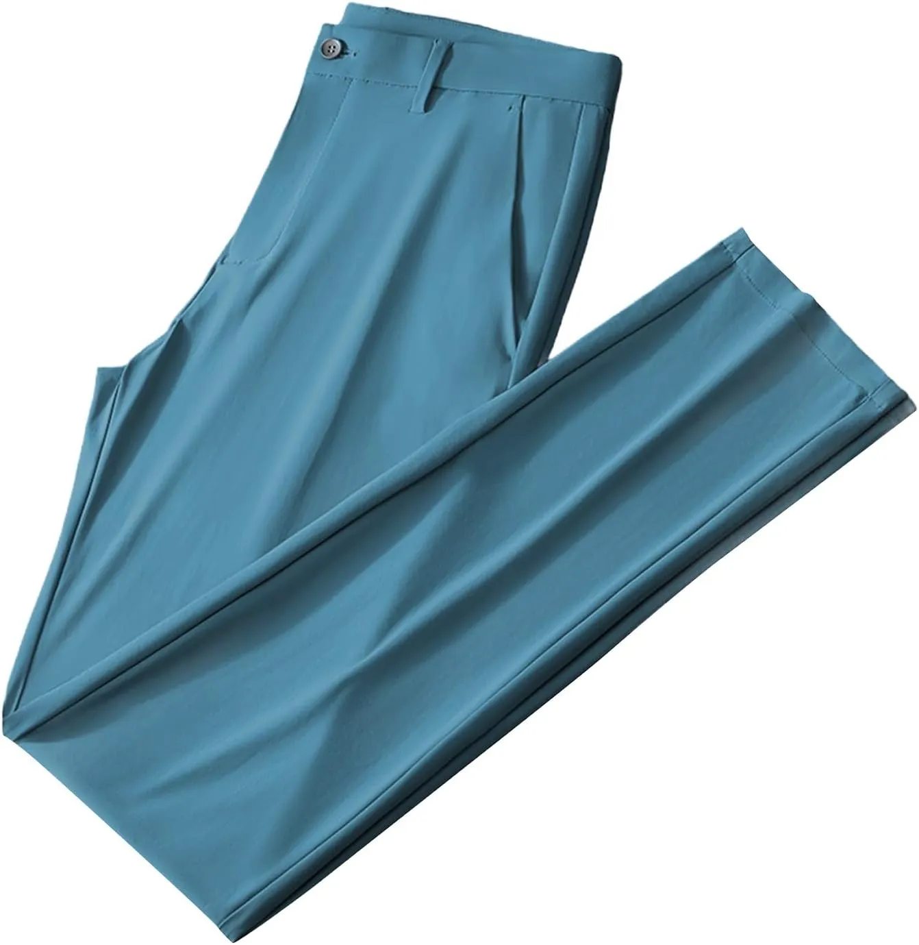 Mens Lightweight Pants Plain Suit Pants Open Bottom Claasic Business Casual Trousers Straight Leg Pants for Summer