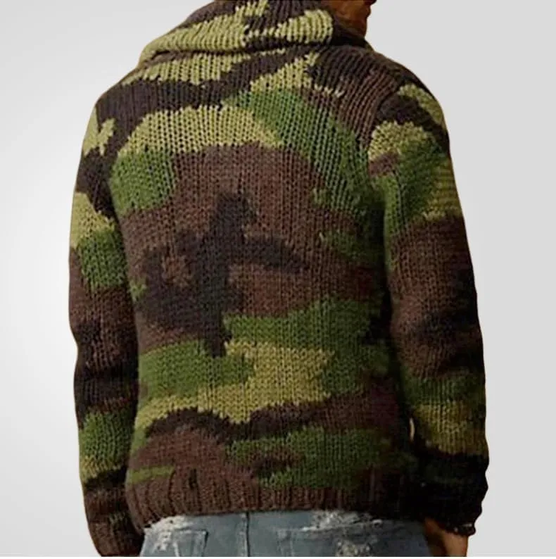 Men's Long Oversized Knit Cardigan Sweater, Long Sleeve, Open Front, Fashion Fall Winter Sweater