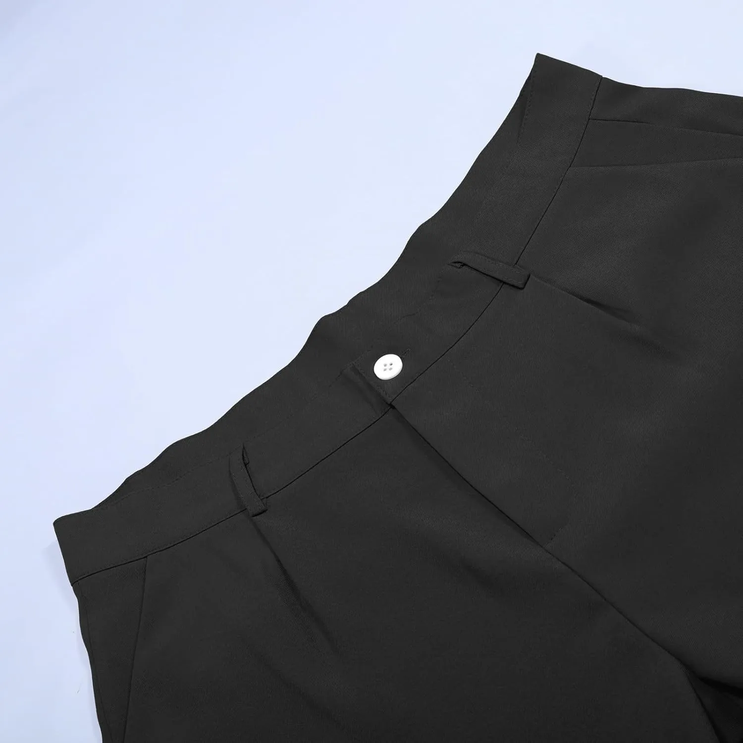 Mens Loose Fit Suit Dress Pants Casual Business Straight Leg Formal Pants Wrinkle Free Flat Front Work Trousers