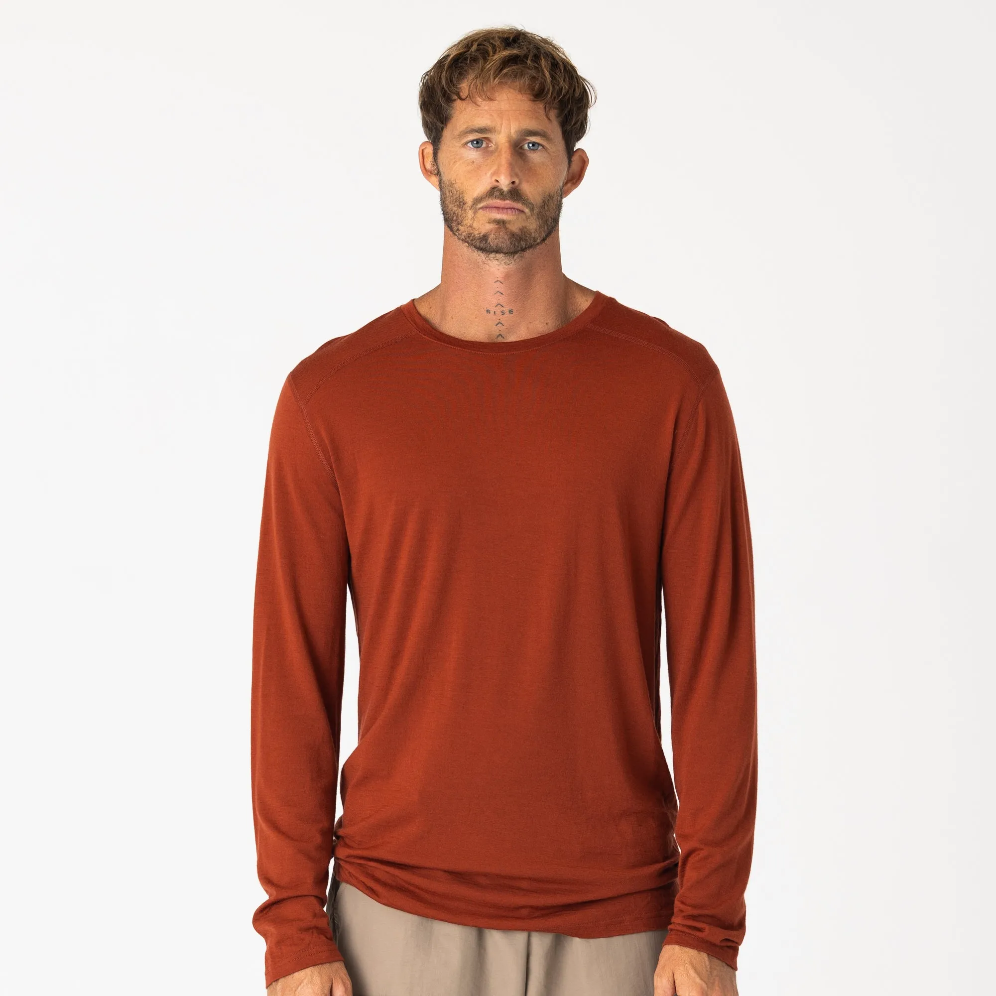 Mens Merino LS Base Layer Tannin