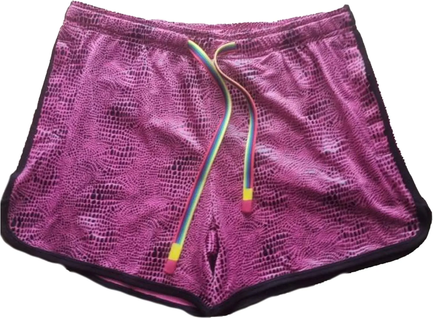 Mens Running Booty Shorts, Zippered Pockets, Rave & Party Short LGBTQ, Gay Rainbow Panda VPL 3 in Inseam Shorts
