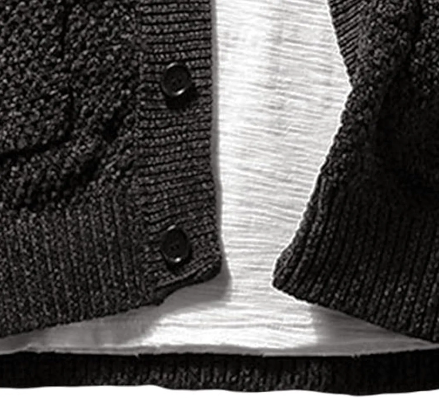 Men's Vintage Crew Neck Cardigan Sweater Long Sleeve Button Down Knitwear with Pocket Comfort Chunky Sweater Coat