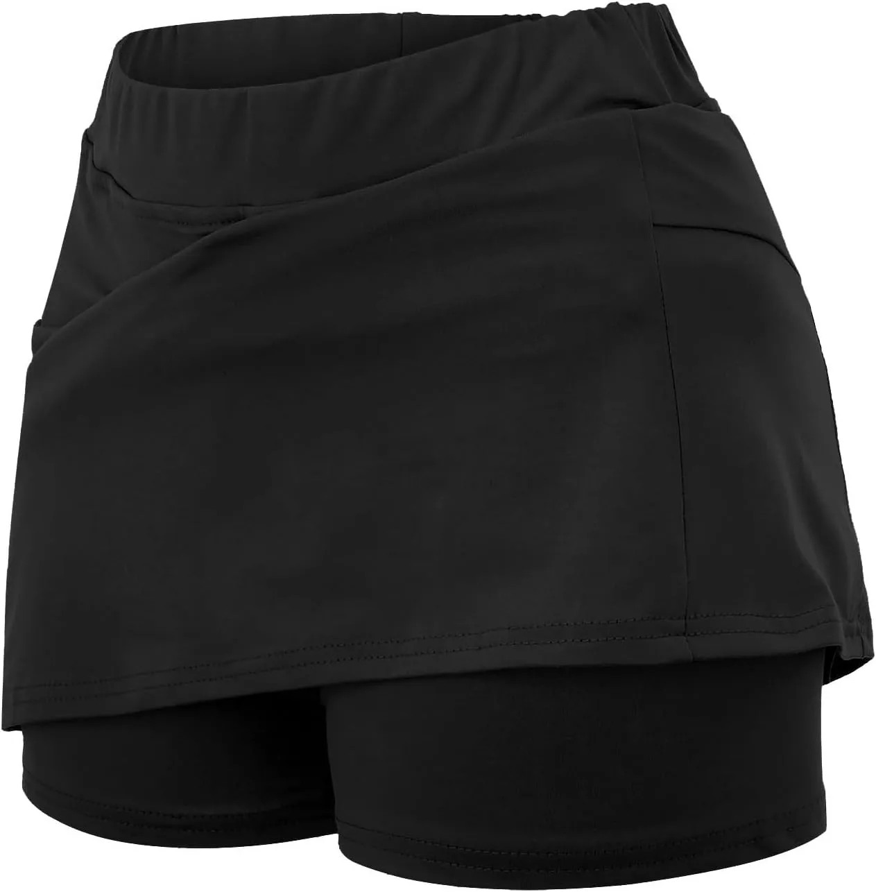Mini Pleated Skirts for Women y2k Tennis Dresses for Women Pleated Front Black Mini Skirt with Shorts high Waisted