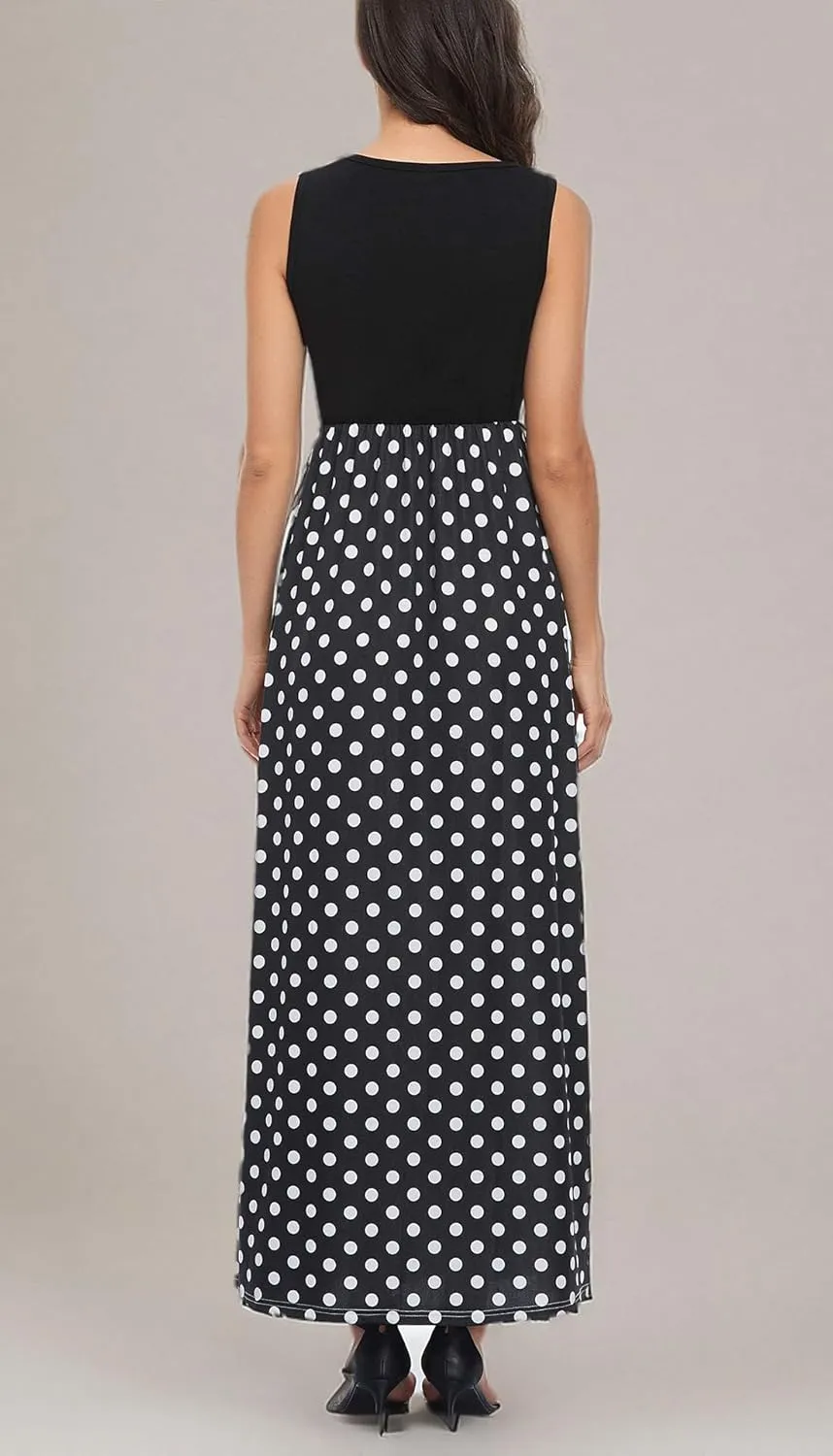 Mommy Jennie Women's Summer Dresses Loose Floral Print Sleeveless Maxi Dress