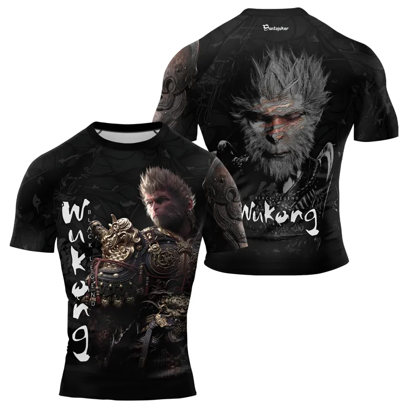 Monkey King Black Legend Men's Short Sleeve Rash Guard