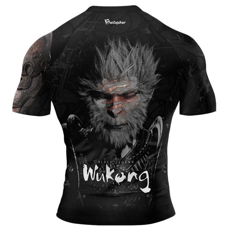 Monkey King Black Legend Men's Short Sleeve Rash Guard