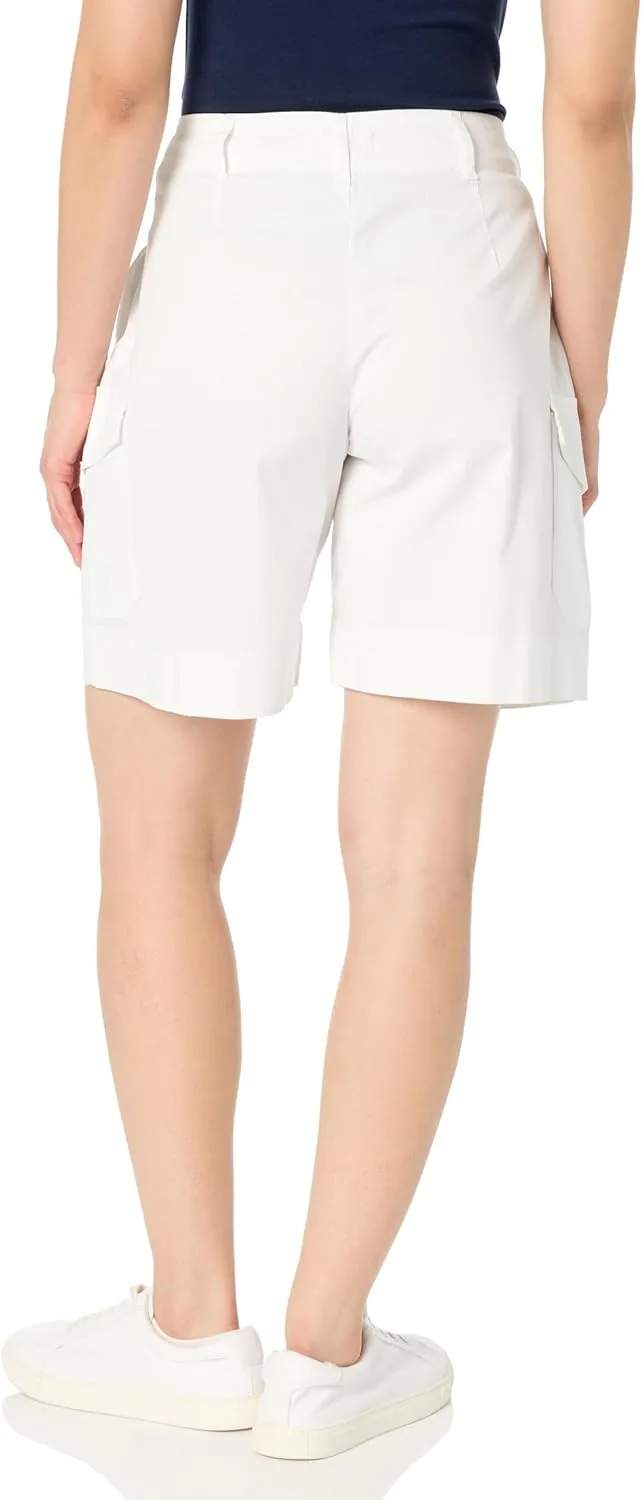 Nautica Women's Bermuda Pleated Cargo Shorts